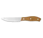 image of Libbey 200 1582 Steak Knife – 9-1/4" Blade, Stamped Bamboo Wood Handle, 8"-9" Overall Length, 12/Case