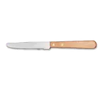 image of Libbey 200 1702 Steak Knife, 8½" Round Tip, Stamped Wood Handle, 8.5" Overall Length - 24/Case
