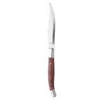 image of Libbey 200-1882 Slim Euro Steak Knife, 9.25" Length, 4.13" Blade, Brown Wood Handle - 12/Case