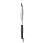 image of Libbey 200 1892 Steak Knife - 9.25" x 4.13" Blade, Tang, Black Wood Handle, Steel, 12/Case