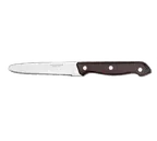 image of Libbey 201 2642 Steak Knife, 8‑7/8" Round Tip, Polished, Black Bakelite Handle, Stamped - 12/Case