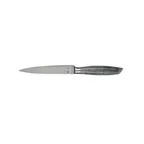 image of Libbey 201 2894 Steak Knife, 9-3/8" Non-Serated, Gray Plastic Handle, 13/0 Stainless Steel - Case