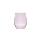 image of Libbey 213/AG8N1P Stemless Wine Glass, 15 oz (4 3/8" H x 2 3/4" T), Blush Glass, All‑Purpose, - 12/Case