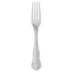 image of Libbey 244-030 Dessert Fork – 7¼" Stainless Steel, 18/0 Kings Finish, 7‑8" Length - 36/Case