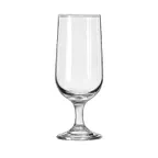 image of Libbey 3728 Beer Glass – 12 oz Clear Partially Tempered Flute, Stemmed Foot, Safedge® Rim - 24/Case