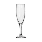 image of Libbey 3794 Flute Glass, 4.5 oz Tempered Glass, Stem Base, Safedge® Rim & Foot - 12/Case