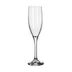 image of Libbey 4196 - 6 oz Flute Glass, 8"½ Tall, 2" Stem, 2¾" Base, Tempered, Finedge® Rim, 24/Case