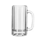 image of Libbey 5016 Beer Mug, 12 oz Paneled Stemless Glass, Clear, Non‑Tempered - 12/Case