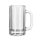 image of Libbey 5020 Beer Mug - 16 Oz Stemless Glass, Clear, 6"1/8 H, 3"1/2 Top, Non‑Tempered - 12/Case