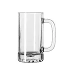 image of Libbey 5092 Clear Glass Tankard Beer Mug, 16 oz (13‑16 oz), Stemless, Non‑Tempered, - 12/Case