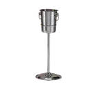 image of Libbey 520814 Wine Bucket, 4 Qt, 7½" Top Dia x 8¼" H, 18/8 Stainless Steel Cooler - 6/Case