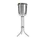 image of Libbey 520818 Wine Bucket – 8‑Quart, 9" Top x 10" Height Steel Cooler, Fits Stand 520828 - 6/Case