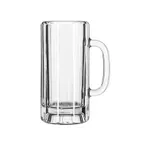image of Libbey 5327 Beer Mug, 22‑Oz Paneled Stemless Glass, 7‑3/8" H x 3‑1/2" W, Non‑Tempered, 1/Case