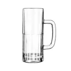 image of Libbey 5360 Beer Mug, 22 oz Stemless Clear Glass, Non‑Tempered, 8" H x 3‑1/8" D - 12/Case