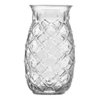 image of Libbey 56880 Pineapple Cocktail Glass 17 oz Stemless Height 5"3/4 Base 2"7/8 Diameter 3"3/8 - 12/Case