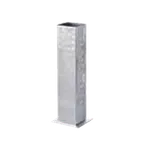 image of Libbey 6701 Bud Vase - 1.75" x 1.75" x 5.25" Stainless Steel Hammered Sonoran Finish - 12/Case