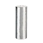 image of Libbey 6702 Salt Shaker – 1¼" Dia x 3½" H, Hammered Sonoran Stainless Steel Single Shaker - 6/Case