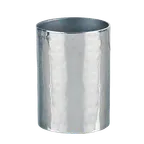 image of Libbey 6704 Sugar Stick Holder - 2-3/4" Dia x 2" H, Stainless Steel, Hammered Sonoran - 6/Case