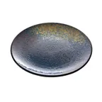 image of Playground 701122891000351 11" Round Coupe Rim Ceramic Plate, Oven Safe, Sea Color - 6/Case