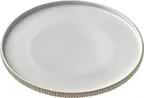 image of Playground 701127191000582 Nara White Stoneware Plate, 8¼" Dia x 1" Wide Rim, Oven Safe - 6/Case