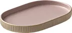 image of Playground 701206891000583 Stoneware Oval Platter 7-1/8" x 4-3/8" x 3/4" Coupe Rim Safe - 6/Case