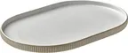 image of Playground 701208091000582 Stoneware Platter, 11‑3/4" L x 7‑7/8" W x 1" H, White Coupe Rim - 6/Case