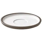 image of Playground 701690091000436 Saucer, 5.5" Diameter Stoneware Eco‑Gres® White, Dishwasher Safe - 6/Case