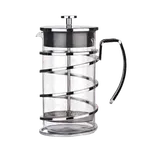 image of Libbey 73590 French Press Coffee Maker, 17 oz (2‑Cup), Steel Frame, Glass Carafe, Clear - 1/Case