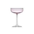 image of Libbey 7401/AG8N1P - 8.5 oz Blush Coupe Glass, Stem Base, Glass, 6" H x 4" Top x 4" Bottom - 12/Case