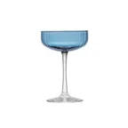 image of Libbey 7401/AK1K2K Coupe Cocktail Glass, 8.5 oz Sapphire Color, Stem Base Glass - 12/Case