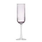 image of Libbey 7403/AG8N1P Cocktail Flute Glass, 7.5 Oz Blush Linear, Stem Base, Height 9¼", - 12/Case