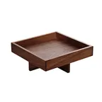image of Playground 742890191000000 Walnut Square Stand, 7‑1/8" x 2‑3/4" H, Natural Wood, 1‑4" Height, Case