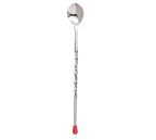 image of Libbey 75111 Bar Spoon – 11" Stainless Steel with Red Knob, Professional Bartending Tool - 24/Case