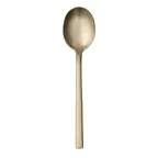 image of Libbey 763002 Dinner Spoon – 8‑1/8" Gold Finish, 18/0 Stainless Steel, 7‑8" Length - 36/Case