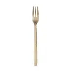 image of Libbey 763-029 Cocktail Oyster Fork, 5" Satin Champagne Gold Finish, 18/0 Stainless Steel - 36/Case