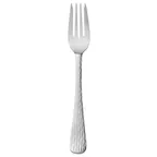 image of Libbey 794038 Salad Fork – 6" Hammered Mirror Finish, 18/0 Stainless Steel, Medium Weight - 36/Case