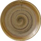 image of Heart & Soul 801122741000102 - 10.55" Coupe Porcelain Plate, Cumin Finish, 10.55" x 1.14" - 6/Case