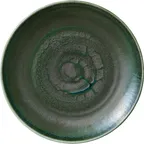 image of Heart & Soul 801122741000103 Avocado Porcelain Round Coupe Plate 10.55" x 10.55" x 1.14" - 6/Case