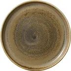 image of Heart & Soul 801182141000102 Round Porcelain Plate, 8.5" x 8.5", Flat Edge, Cumin - 6/Case