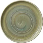 image of Heart & Soul 801182141000104 Round Porcelain Plate, 8.5" Diameter, Thyme Color, Flat Edge - 6/Case