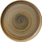 image of Heart & Soul 801182741000102 Round Porcelain Plate, 10.5" Diameter, Flat Edge, Cumin Color - 6/Case