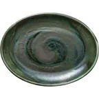 image of Heart & Soul 801222541000103 Oval Porcelain Platter Avocado 10" x 7.5" Curved Coupe Rim - 6/Case