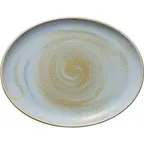 image of Heart & Soul 801223641000100 Oval Porcelain Platter, 14.25" x 11" x 1.14", Curved Edge - 6/Case