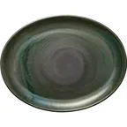 image of Heart & Soul 801223641000103 Porcelain Platter Avocado 14.25" x 11" x 1.14" Curved Edge - 6/Case