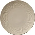 image of Libbey 802122441000203 - 9.5" Round Coupe Rim China Plate, Almond Pine, Microwave Oven Safe, 6/Case