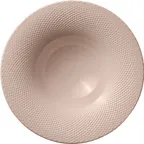 image of Libbey 802132741000202 - 10"5/8 Round Deep Coupe China Plate, 13.5 oz, Blush, Safe - 3/Case