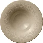 image of Libbey 802132741000203 - 10-5/8" Deep Coupe China Plate, 13.5 oz, Almond Finish, Dishwasher Safe - 3/Case