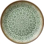 image of Libbey 803121541000401 - 5-7/8" Round Coupe Rim China Plate, Jade Vitrified, Safe - 6/Case