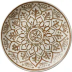 image of Libbey 803122141000402 - 8¼" Coupe Rim China Plate, Sienna, 8.25" Round, Dishwasher Safe - 6/Case