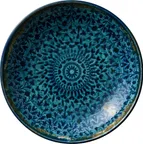 image of Libbey 803132541000301 - 9-7/8" Coupe Plate, 40.6 oz, Blue/Black Dishwasher/Microwave - 6/Case